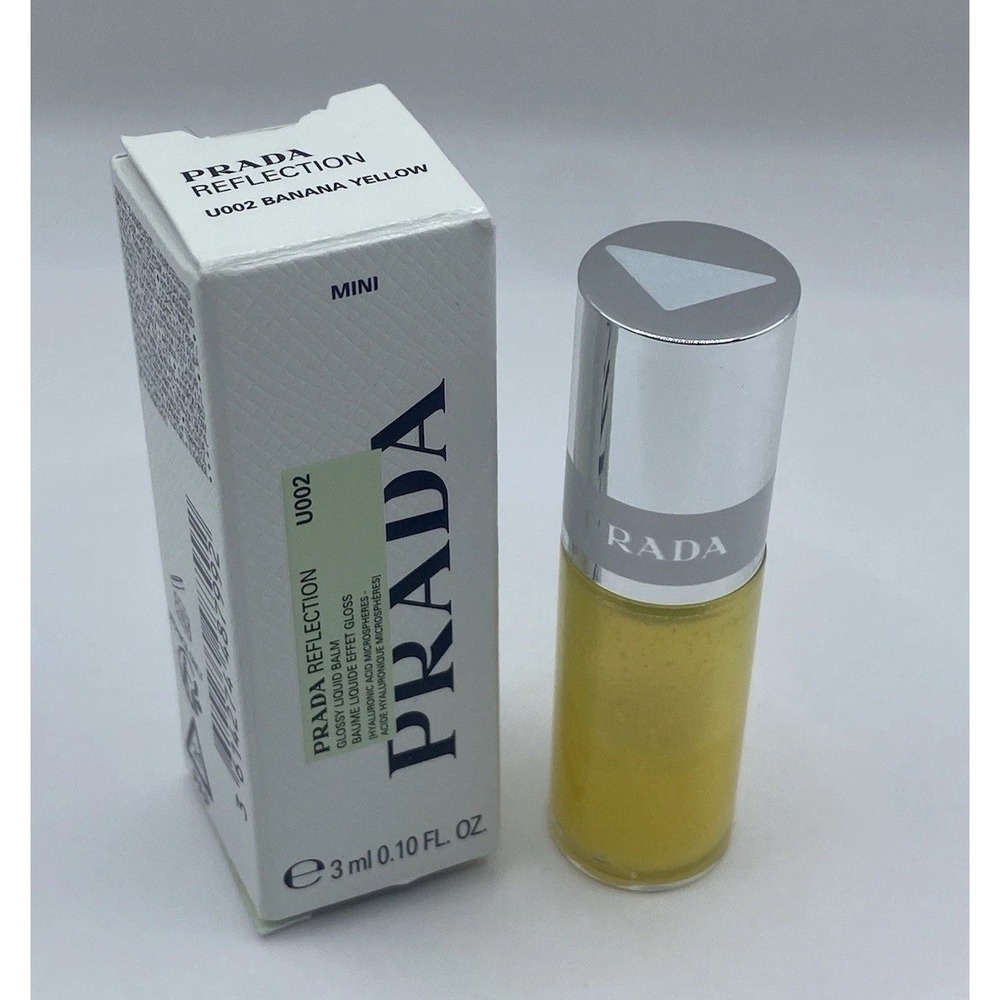 Prada Beauty Reflection Glossy Liquid Lip Balm-Banana Yellow 3ml Travel Size NIB